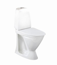 Ifö Sign toilet - høj model med lukket S-lås, til limning