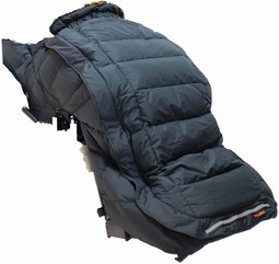 Alito2 - Dun kørepose - uden bund bag om ryg  - eksempel fra produktgruppen knæposer og køretæpper