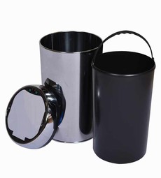 Affaldsspand i poleret stål - berøringsfri