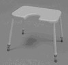 Shower chair, height adjustable