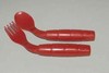 Childrens cutlery, plastic, left hand