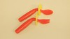 Childrens cutlery, angled for right hand, with shield