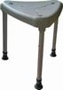 Aqua bathchair, silver with white triangular seat