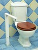 Søjleformet toiletstøtte
