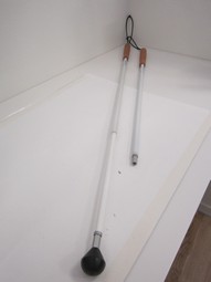 Mobility cane, German, 2-section, telescoping