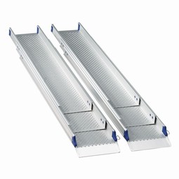 Telescopic ramps for manual wheelchairs