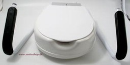 Rasied toiet seat with armrest and lid Rasied toiet seat with armrest and lid