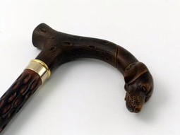Walking stick with dog on the handle