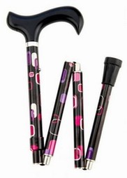 Deluxe foldable cane from Gastrock with Derby handle (retro design)  - example from the product group walking sticks, foldable
