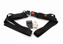 Y-style belt with press lock