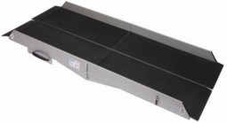 Foldable access ramp with slip-resistant surface