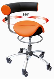 Sanus saddle chair with adjustable armrest  - example from the product group stools