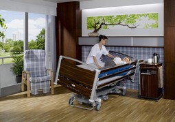 Latera Therma. Hospital- og nursinghome bed  - example from the product group lateral tilt beds and stand up beds