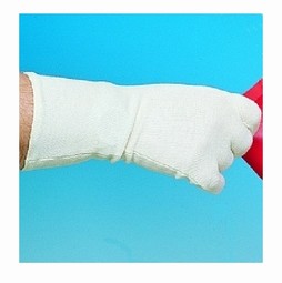 Long beam sewn interlock, white cotton glove eczema