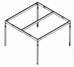 Free-standing room covering system - adjustable