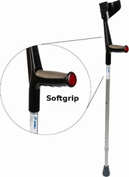 Crutch with soft handles