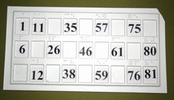 Bingo sheet