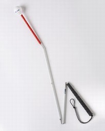 Mobility cane, Ambutech, carbon fibre, 4-section