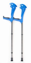 Height adjustable elbow crutches