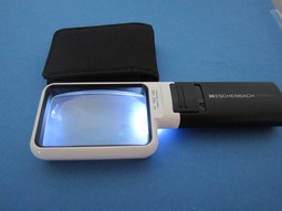 Mobilux Led magnifying glass 4x squre