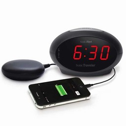 Alarm clock with vibration and loud sound