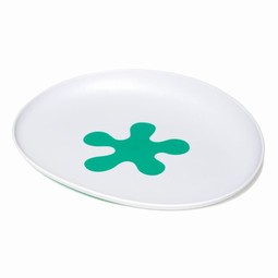 Doddl childrens plate with non-slip bottom and high edge