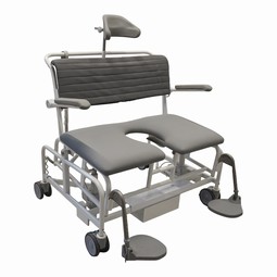 Bariatric shower/commode chair M2 400 kg Wide El-Tip  - example from the product group commode shower chairs with wheels, tilt and electrical functions