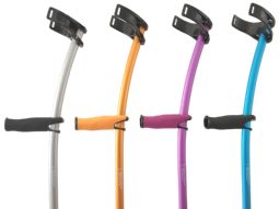 Crutch in aluminium in colors  - example from the product group height adjustable elbow crutches with adjustable elbow support