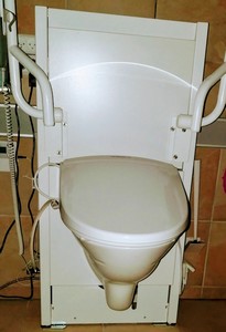 Illustration til BLIVER IKKE REN VED BRUG AF TOILET MED SKYL