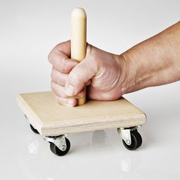 Rulleskøjte i træ - klik for at se billedet i fuld størrelse - åbner i nyt vindue Rulleskøjte i træ