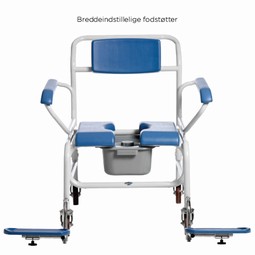 Bariatrisk Badetoiletstol med hjul - op til 325 kg