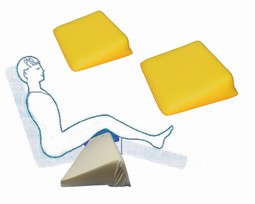 SAFE Med trykaflastende Skråpude-Kile til sideleje el. til under lår SAFE Med trykaflastende Skråpude-Kile til sideleje el. til under lår