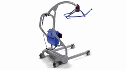 Arjo, Maxi Twin Compact, Innovativ personlift - eksempel fra produktgruppen mobile personløftere sejl til forflytning af en person i siddende stilling Arjo, Maxi Twin Compact, Innovativ personlift - eksempel fra produktgruppen mobile personløftere sejl til forflytning af en person i siddende stilling