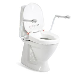 Etac Hi-Loo fastmonteret toiletforhøjer med armlæn
