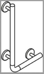 HEWI L-formet støttegreb (950-serien) - klik for at se billedet i fuld størrelse - åbner i nyt vindue HEWI L-formet støttegreb (950-serien)