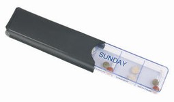 Doseringsæske i læderetui Doseringsæske i læderetui