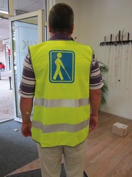 Vest med blinde symbol og reflekser Vest med blinde symbol og reflekser