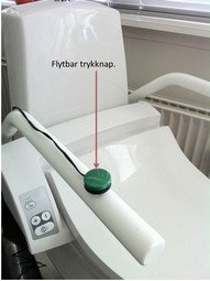 Trykknap til vaske toilet - eksempel fra produktgruppen enkeltkontakter (kontakter med én funktion) Trykknap til vaske toilet - eksempel fra produktgruppen enkeltkontakter (kontakter med én funktion)