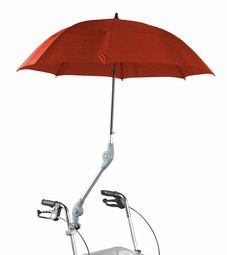 Paraply i farven Rød til Rollator & kørestole Paraply i farven Rød til Rollator & kørestole