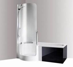 Twinline (Classic) - badekar med lav indstigning og brusezone