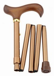 Gastrock mini-foldbar aluminiumsstok med Derby håndtag (mørk bronze) Gastrock mini-foldbar aluminiumsstok med Derby håndtag (mørk bronze)