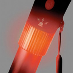 Sammenklappelig stok med lys og alarm - klik for at se billedet i fuld størrelse - åbner i nyt vindue Sammenklappelig stok med lys og alarm