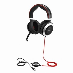 Jabra Evolve 80 headset - eksempel fra produktgruppen headsets med mikrofon Jabra Evolve 80 headset - eksempel fra produktgruppen headsets med mikrofon