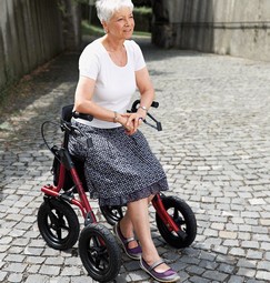Offroad rollator med kraftige gummihjul - Dietz Taima XC