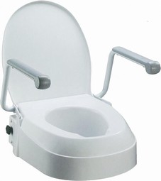 Toiletforhøjer med armlæn og højdeindstilling Toiletforhøjer med armlæn og højdeindstilling