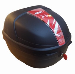 Bagageboks med Lås - eksempel fra produktgruppen kurve, tasker, bokse, kop- og flaskeholdere monteret på kørestole Bagageboks med Lås - eksempel fra produktgruppen kurve, tasker, bokse, kop- og flaskeholdere monteret på kørestole