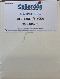 Spilerdug Enkeltstykke stiv farve blå