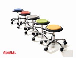 Global micro taburet med mulighed for ryglæn Global micro taburet med mulighed for ryglæn