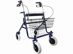 Blå rollator sammenklappelig Blå rollator sammenklappelig
