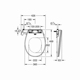 Grohe Bau Ceramic bidetsæde